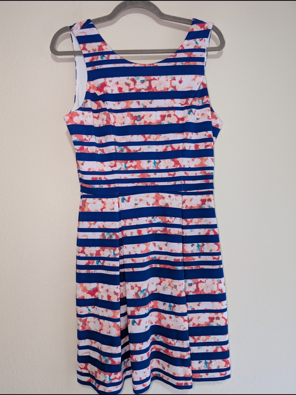 Pixley Striped Floral Sleeveless Dress Women's Size Medium